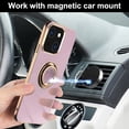 thumbnail image 4 of iPhone14 Plus with Screen Protector, Plating Built-in 360 Rotation Magnetic Ring Kickstand Holder2pcs, 4 of 5