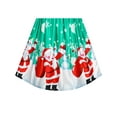 thumbnail image 5 of Girls Dress Christmas Santa Snow Xmas Party Turquoise 7, 5 of 6