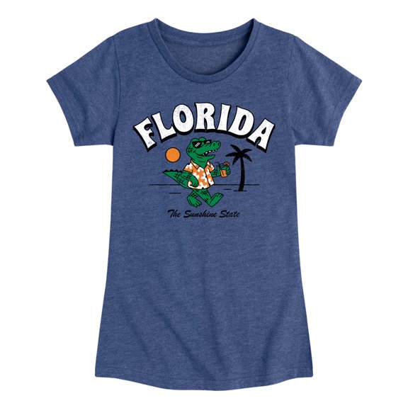Instant Message - Florida, The Sunshine State - Toddler & Youth Girls Short Sleeve Graphic T-Shirt