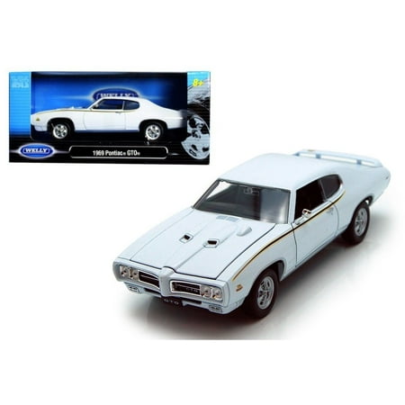 Gtr Diecast Car - WELLY 1:24 W/B 1969 PONTIAC GTO DIECAST CAR MODEL 22501W-WH
