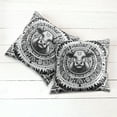 thumbnail image 2 of Ambesonne Rustic Throw Pillow Cover Pack of 2, Southwestern Cow Sketch Art, 2 Pcs-18"x18", Charcoal Grey and White, 2 of 5