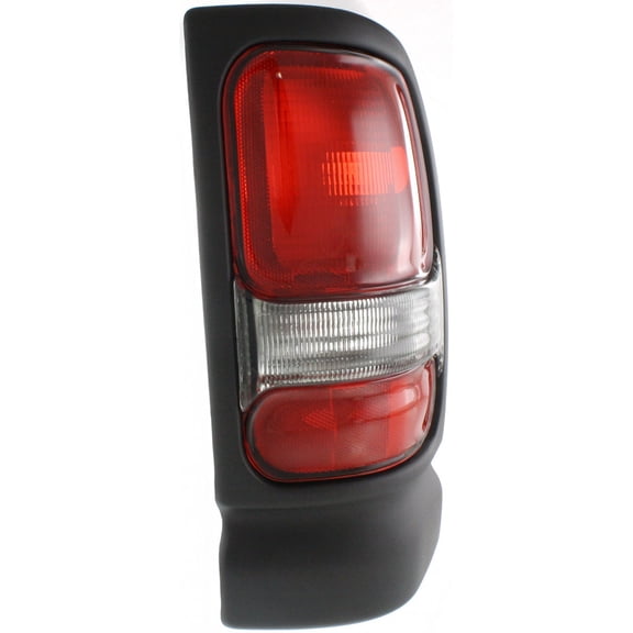 For Dodge Ram 2500/3500 1994-2002 Tail Light Passenger Side | Lens & Housing | Early Model | Clear & Red Lens | Replacement For CH2801122 | 55055264AC