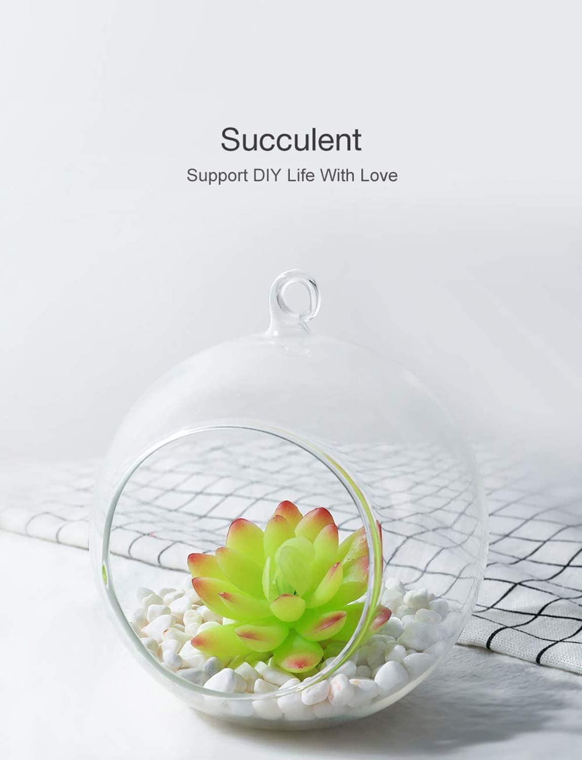 Fake Succulents Plants Artificial Potted Faux Plant in Mini Square White Pots for Home Office Bathroom Desk Shelf Decor Set of 4(Green)