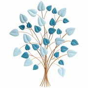 Decorative Metal Wall Tree Décor - Blue/Green, Copper, or Mauve