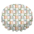 thumbnail image 2 of Easter and Checkered Squares Multicolor Pattern Round Tablecloth 60", Wrinkle-Resistant Wipeable Cover for Kitchen, Dining, Picnic & Patio, 2 of 6