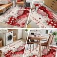thumbnail image 5 of Pink Valentines Day Area Rugs 2.7'x5', Washable Small Throw Rugs for Kitchen Bedroom, Love Heart Eucalyptus Botanical Rustic Indoor Outdoor Rug Non-Slip Low Pile Carpet Runner Reversible Floor Mats, 5 of 8