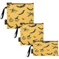thumbnail image 2 of 3 Size Reusable Food Storage Bags Set Airtight Zipper Closure Lunch Snacks Travel Organizer Halloween-themed Hand-drawn Pattern, 2 of 8