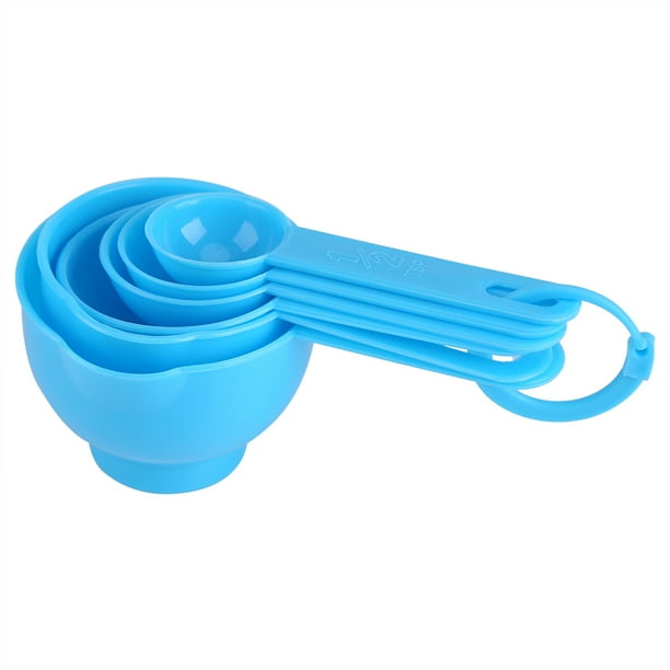 JUEGO DE 7 TAZAS Y CUCHARAS MEDIDORAS Con Capacidad De 500 Ml, 2,5 Ml/5 Ml/7,5 Ml/15 Ml/60 Ml/80 Ml, HerramientA De Medición De Cocina APILABLE DE PLÁSTICO PARA HORNAR TÉL