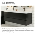 thumbnail image 5 of Angela 48" Wall-Mounted Double Sink Bathroom Vanity in Matte Black with White Basin, 5 of 13