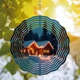 thumbnail image 2 of 3D Metal Hanging Wind Spinners - Elegant Circular Wireframe Design for Yard & Garden Decor Perfect for Cozy Winter Scenes, 2 of 6