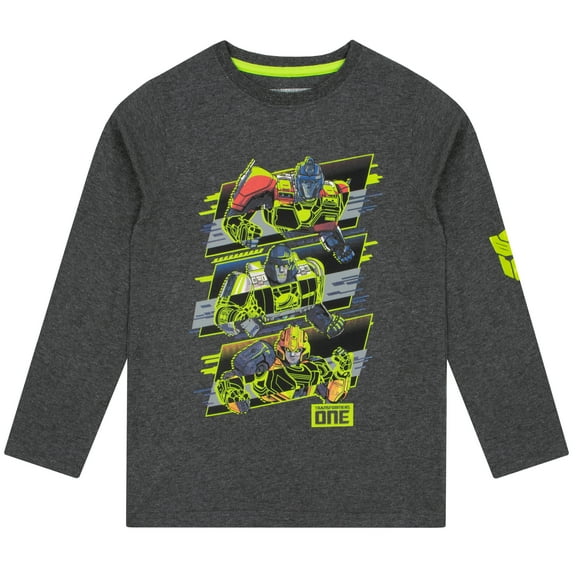 Transformers Boys Optimus Prime, Megatron And Bumblebee T-Shirt Gray Sizes 4-10
