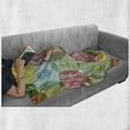 thumbnail image 6 of Abstract Soft Flannel Fleece Throw Blanket, Geometrical Image Rounds with Vintage Retro Designwith Rainbow Colors Art Print, Cozy Plush for Indoor and Outdoor Use, 50" x 70", Multicolor, by Ambesonne, 6 of 6