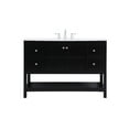 thumbnail image 3 of Elegant Decor Theo 48" Steel and Solid Wood Single Bathroom Vanity in Black, 3 of 8