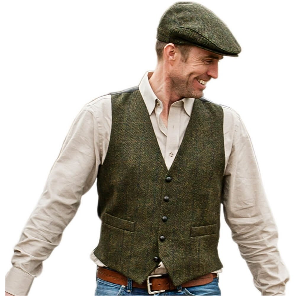 Mucros Classic Men's Tweed Vest, 100 Irish Wool, Made in Ireland