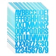 thumbnail image 1 of 8 Hojas de Pegatinas de Letras y Números de 1,5 Pulgadas, 576 Pegatinas Adhesivas del Alfabeto para Álbumes de Recortes, Color Azul ., 1 of 8
