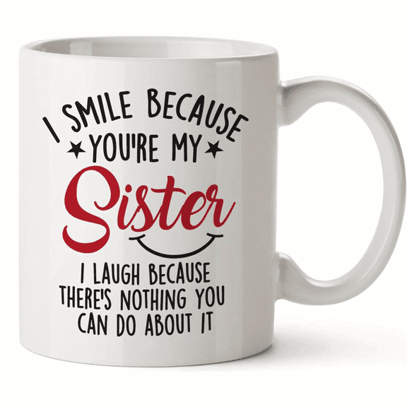 1pc 11oz Water Cup, Coffee Mug, Christmas Gifts For Brothers, Sisters, Big Brothers&sisters Present, Birthday Christmas Gift, Funny Coffee Mug, Drinkware For Restaurants, Cafes