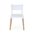 thumbnail image 5 of Noble House Beeman Contemporary Plastic Dining Chairs, Set of 2, White, 5 of 6