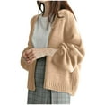 thumbnail image 5 of Akafmk Plus Size Womens Cardigan Sweaters,Women's Open Front Cardigan Sweater,Ladies' Casual Loose Long Sleeved Solid Color Knitted Sweater Cardigan Knit Loose Fitting Fall Sweaters, 5 of 5