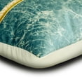 thumbnail image 6 of Decorative Teal Blue 12"x20" (30x50 cm) Lumbar Pillow Cover, Suede Gemstone Faux Leather & Marble print Oblong Pillow, Abstract Pattern Modern Style - Solar Quartz Teal, 6 of 9