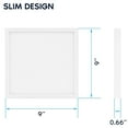 thumbnail image 3 of Luxrite 9 Inch Square LED Flush Mount Ceiling Light, 18W 1250LM, 5CCT 2700K-5000K, Dimmable, ETL, 3 of 7