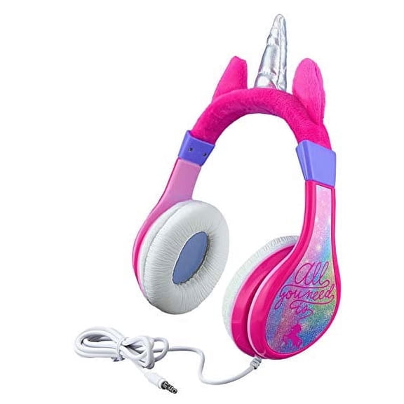 eKids Unicorn Kids Headphones with 3.5Mm Jack, Wired Headphones for Kids