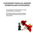 thumbnail image 1 of Règle de Marquage pour Menuiserie Universelle Charpentier avec Jauges de Guidage Structure Simple Accessoire de Mesure de Ligne de Griffage DIY Règles de Marquage Linéaire Type 1, 1 of 8