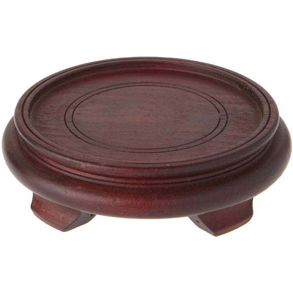Bard's Dark Wood Decorative Base, 1.875" H x 6.25" W x 6.25" D (5" Display Diameter), Pack of 2