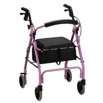 Rollator Nova GetGo Classic Aluminum Rolling Walker Weight Capacity 300 lbs (Pink)