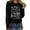 Black, variant on Tops for Women Women Printed Long Sleeve Sweatshirt Pullover Shirts Top Blouse