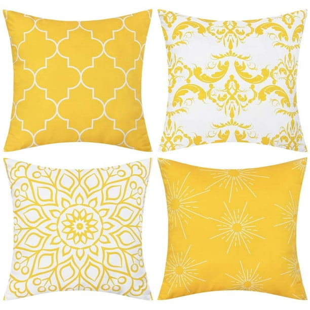 Fundas de almohada decorativas modernas Funda de almohada decorativa Funda de cojín para habitación Dormitorio Habitación Sofá Silla Coche, 18 x 18 pulgadas Vhermosa CZJJ-ZC73-4