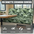 thumbnail image 4 of Uorisanigo RV Dinette Cushion Covers, RV Stretch Sofa Seat Slipcovers Soft Green Camouflage Print Couch Covers Booth Set Automotive Seat Cover Washable ＆ Easy to Install, 4 of 7