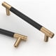 thumbnail image 1 of 2 piezas de manijas para gabinetes de cocina, manijas para muebles de aleación de oro negro de 128 mm con tornillos, para escritorios, cajones, alacenas, alacena UK0026, 1 of 5