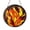 Acrylic 3.5 Inch, variant on Flame Stained Glass Panel, Window Hanging Sun Catcher, Colorful Fire-Themed Home Accent, Perfect Gift for Mom or Office Enthusiasts