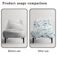thumbnail image 6 of HELLHERO Dragonfly and Leaves Decorations Armless Accent Chair Cover with Stain Resistant, Elastic Bottom Armless Accent Chair Protector, 6 of 8