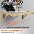 thumbnail image 2 of SKYSHALO Wall-Hanging Foldable Desk, 31.5" x 23.62" Space-Saving Drop-Leaf Table, Crafted from Wood with Metal Support, Versatile Folding Wall Desk for Home Office, Dining Area, Laundry, Kitchen, Bar, 2 of 9
