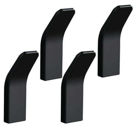 MUSEYA 4Pcs Bath Towel Holder Black Waterproof Wall Mountable for Homeowners