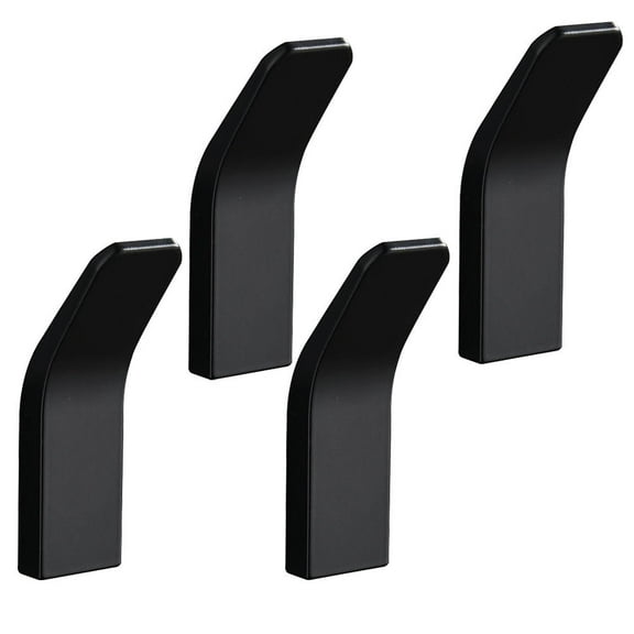 MUSEYA 4Pcs Bath Towel Holder Black Waterproof Wall Mountable for Homeowners
