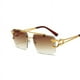 thumbnail image 5 of Gafas de sol sin montura con degradado, estilo masculino, gafas de sol de doble haz para mujer, 5 of 5