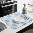 thumbnail image 6 of Dish Drying Mat Drainer Pads - Extra Large Microfiber Drying Mats for Dishes Kitchen Counter Super Absorbent Pads for Draining Racks (Blue,16"x18" ), 6 of 6