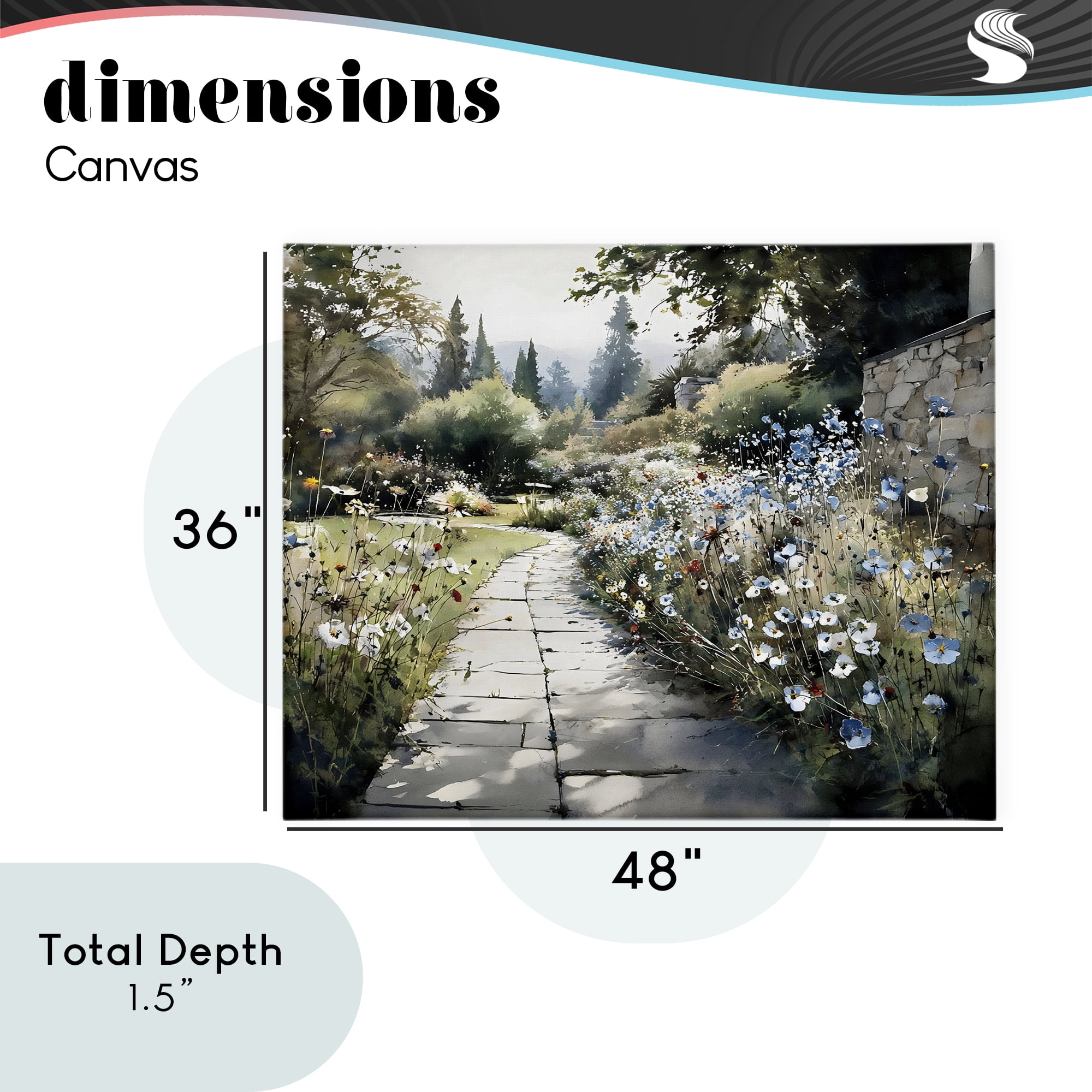 Stupell Industries Garden Pathway in Summer Light Canvas Wall Art, design by Franklyn Gregory