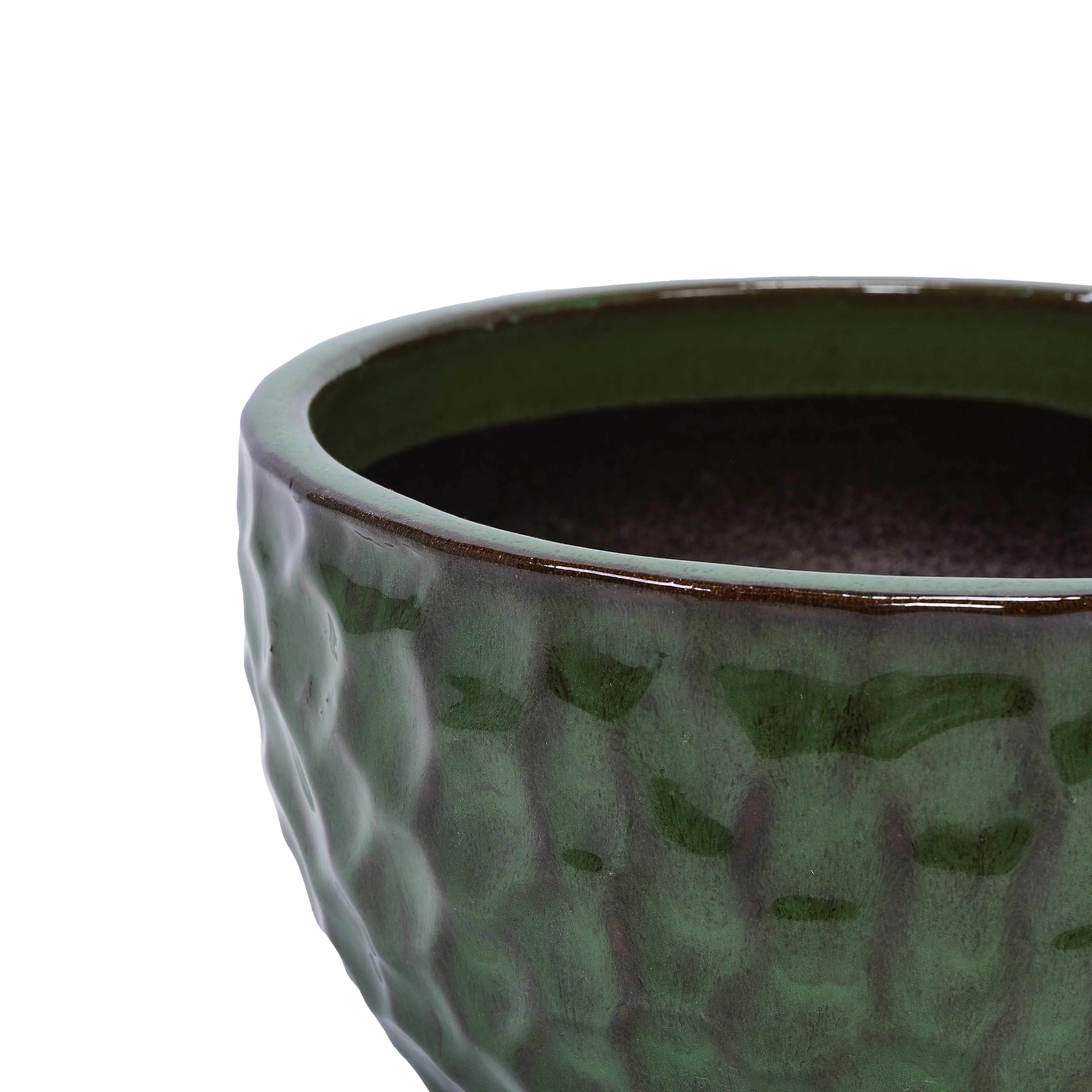 MAYEERTY 3 Pack Ceramic Planter Pot, Planter for Indoor Outdoor Patio, Garden, Antique Green