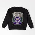 thumbnail image 5 of Women's Gameday Couture Black Washington Huskies Oversized Victory Lane Black Label Premium Fleece Sweatshirt, 5 of 5