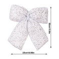 thumbnail image 2 of Christmas Tree Topper Glitter Bow 11.8 x 9.06Inch Large Bow Tree Ornament for Indoor Outdoor Christmas Decoration Christmas Party Supplies Holiday Craft Decoration, 2 of 3