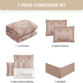 thumbnail image 3 of Nanshing Therese 7 Piece Comforter Set, Queen, Blush, 3 of 4
