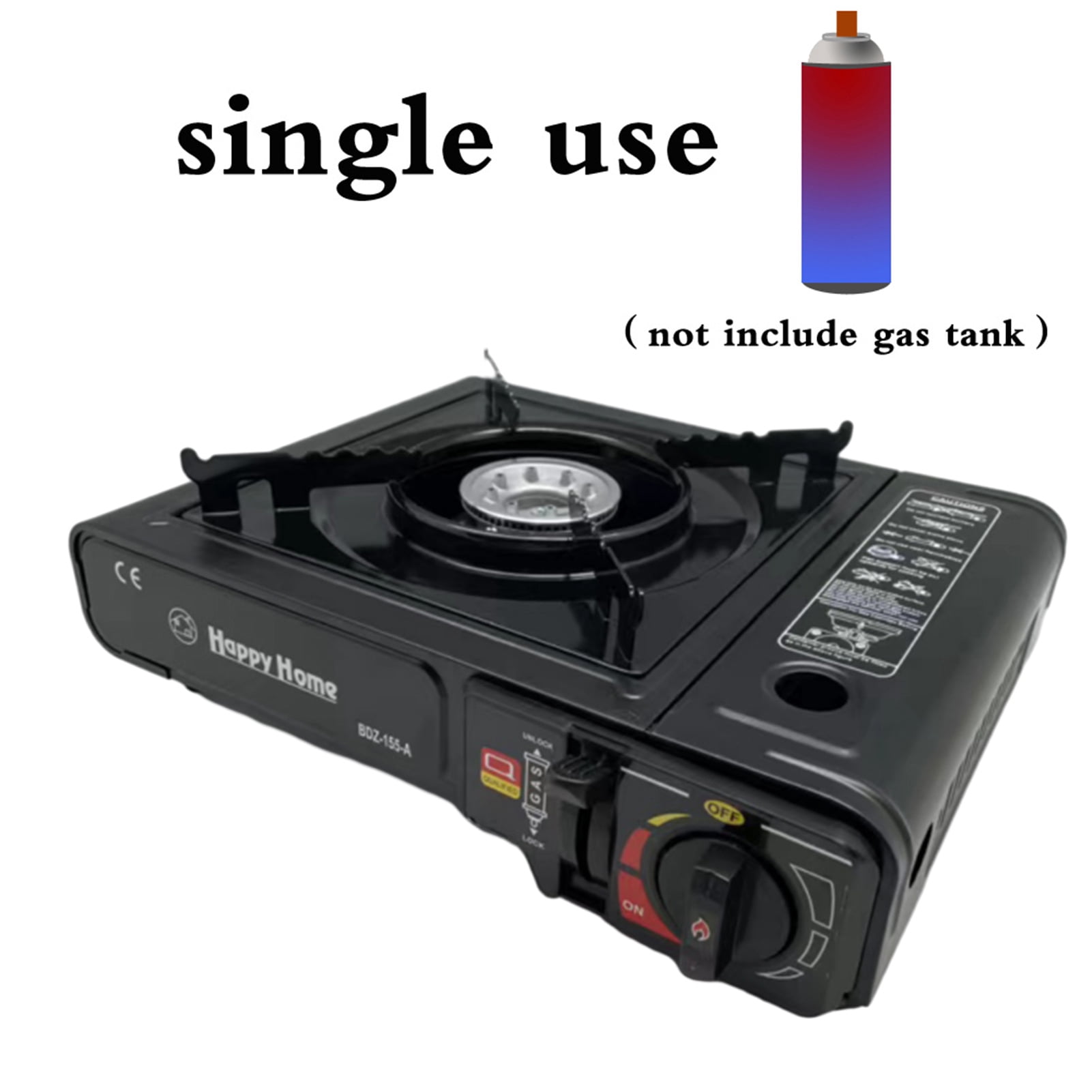 YIFAEUX Camping Stove Automatic Ignition Large Firepower Windproof Energy Saving Alloy Dual-use Portable Gas Stove Camping Supply