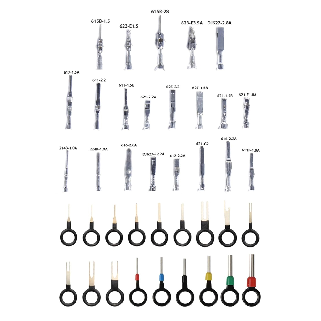 Zorvai 340pcs Car Electrical Wire terminals Connectors Assorted Male Female crimps Pins