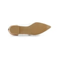 thumbnail image 6 of BLISSFUL STEP Women's Casual Shoes Pointy Toe Clear Rhinestone Ballet Flats Champagne Gold 6, 6 of 9