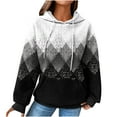 thumbnail image 2 of Sudaderas y chaquetas casuales con capucha de manga larga para mujer, sudaderas casuales de cuello redondo y manga larga, blusas lisas con capucha, top de poliéster para mujer, 2 of 3