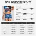 thumbnail image 5 of Pofeuu Ice Blue Stripes Print Workout Shorts for Women Scrunch Butt Lifting High Waisted Yoga Gym Seamless Booty Biker Shorts-X-Large, 5 of 8