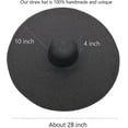 thumbnail image 2 of Sombrero de sol de playa gigante de gran tamaño, sombreros de playa flexibles para mujer, sombrero de paja de sol de ala ancha Extra grande y plegable para gorra de verano para mujer, 2 of 5
